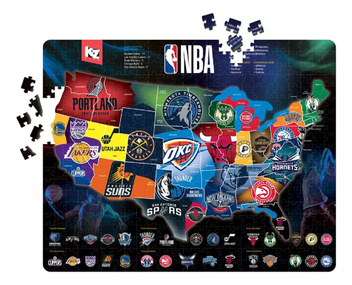 Quebra Cabeça Nba 500 Peças Elka 1259 - PBKIDS Brinquedos