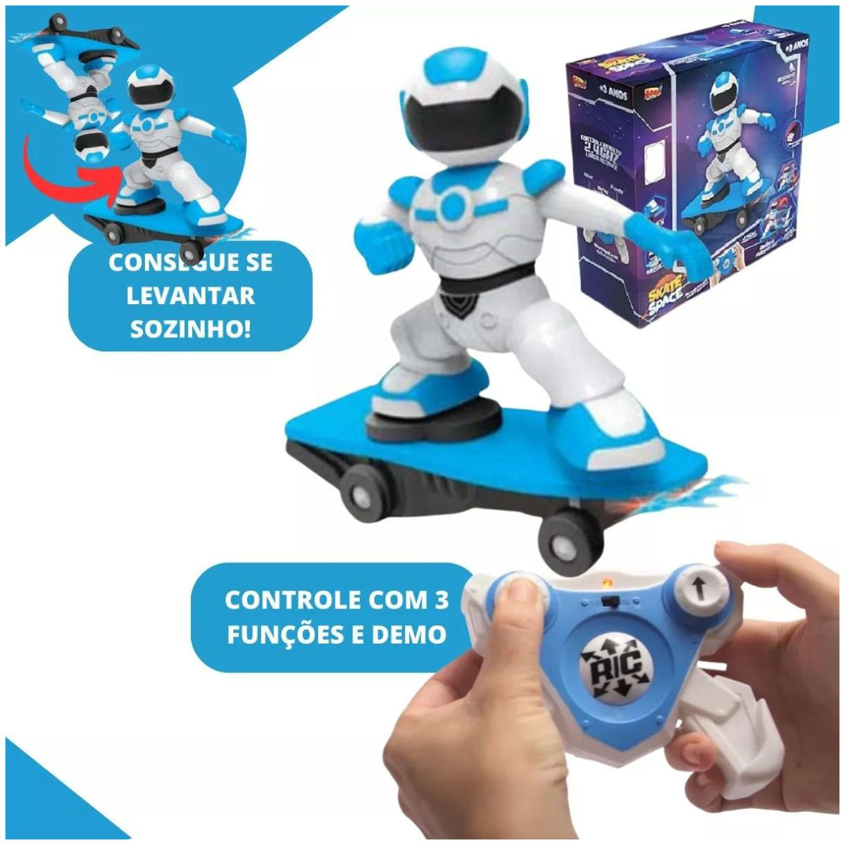 Robô Skate Space Com Luz E Som Zoop Toys Zp01042 - Ri Happy