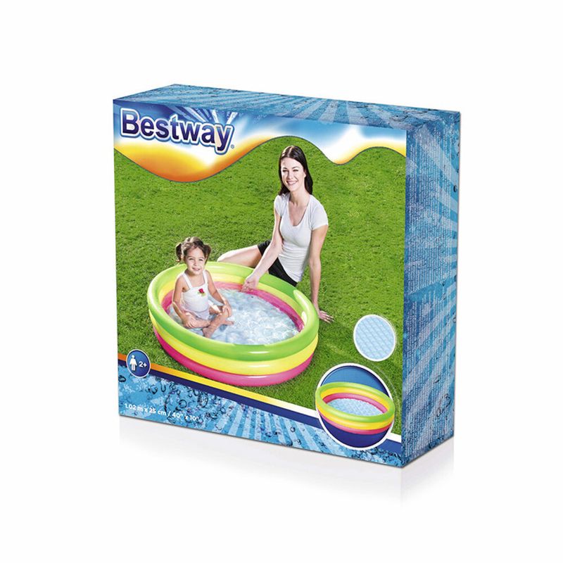 Piscina-Inflavel---Bestway---3-Aneis---62-Litros---Colorido-1