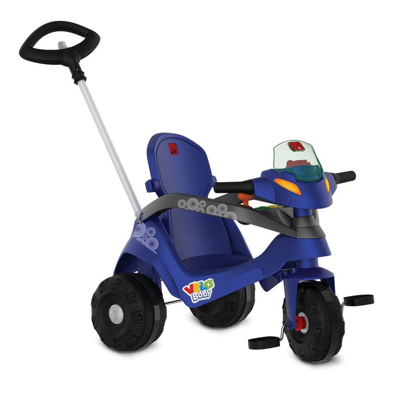 Triciclo-VeloBaby---Reclinavel-Com-Capota-E-Pedal---Bandeirante---Azul-6