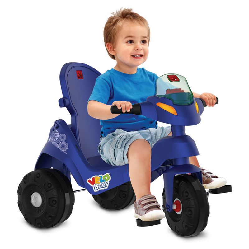 Triciclo-VeloBaby---Reclinavel-Com-Capota-E-Pedal---Bandeirante---Azul-8