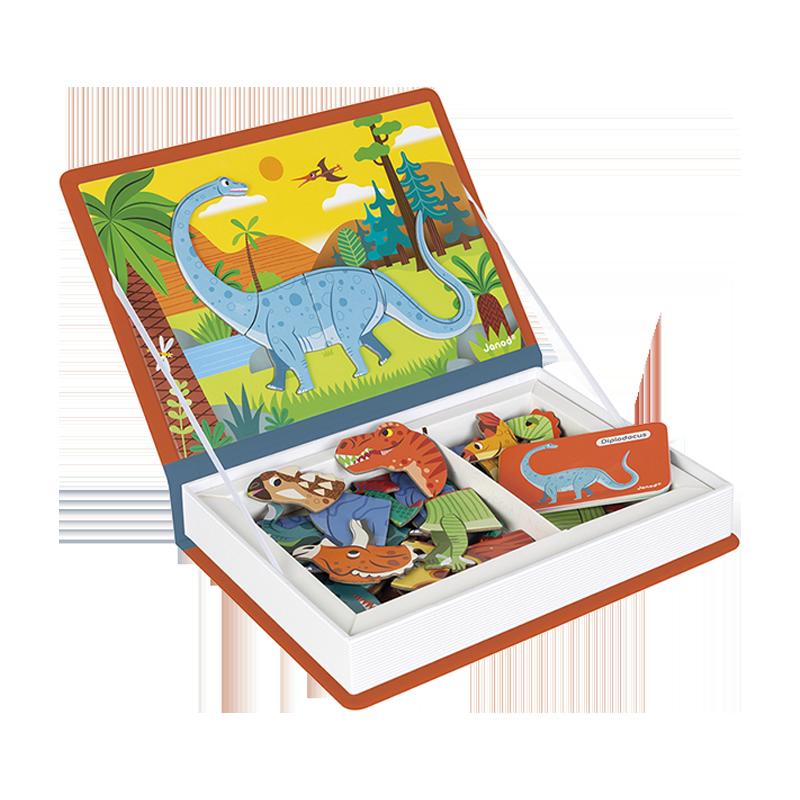 Livro-Magnetico-Infantil---Misture-E-Combine---Dinossauros---Janod-2