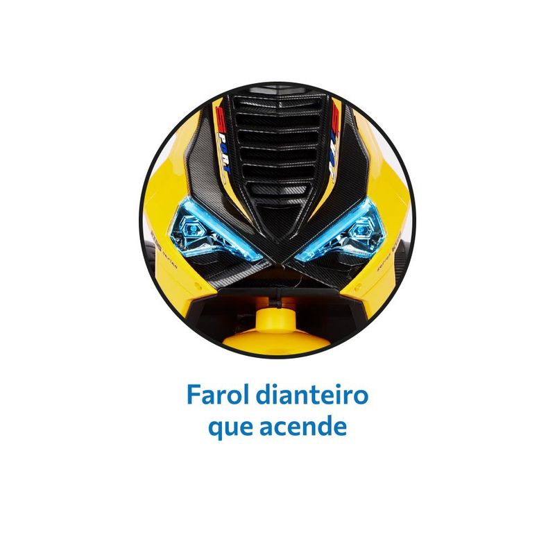 Mini-Veiculo-Eletrico---Scooter-Sport---Amarelo---12V---Bandeirante-3