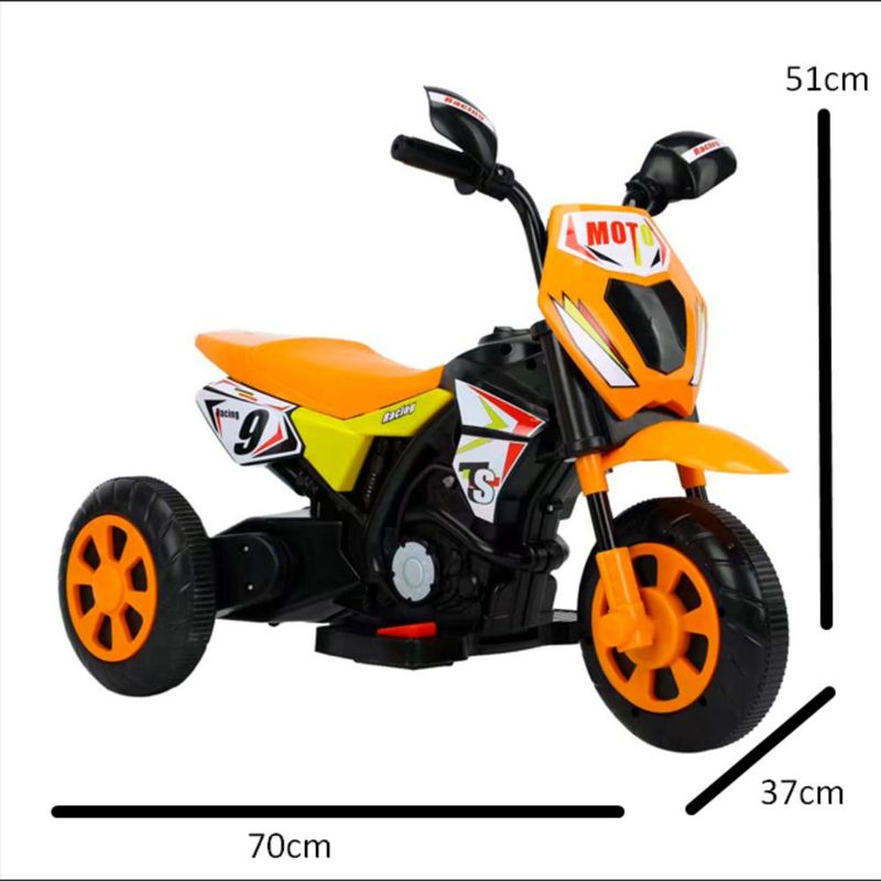 Mini-Veiculo-Eletrico-Infantil---Moto-Cross---6V---Bang-Toys---Laranja-3