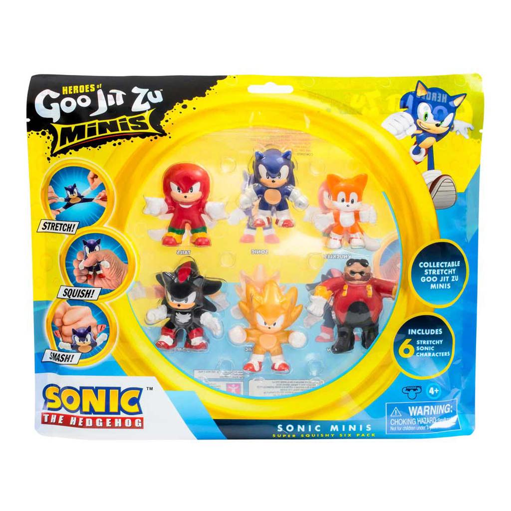 Confira Mini Figura - Sonic - Pack com 6 - Goo Jit Zu - Modelos