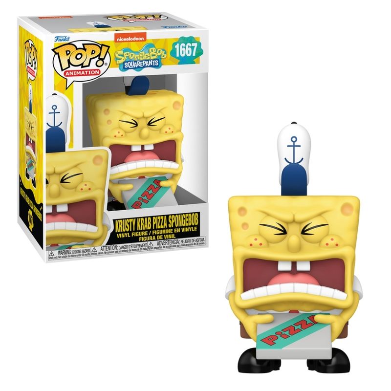 Boneco---Funko-Pop---Bob-Esponja-25-Anos---Bob-Esponja-Entregador-de-Pizza---Candide-1