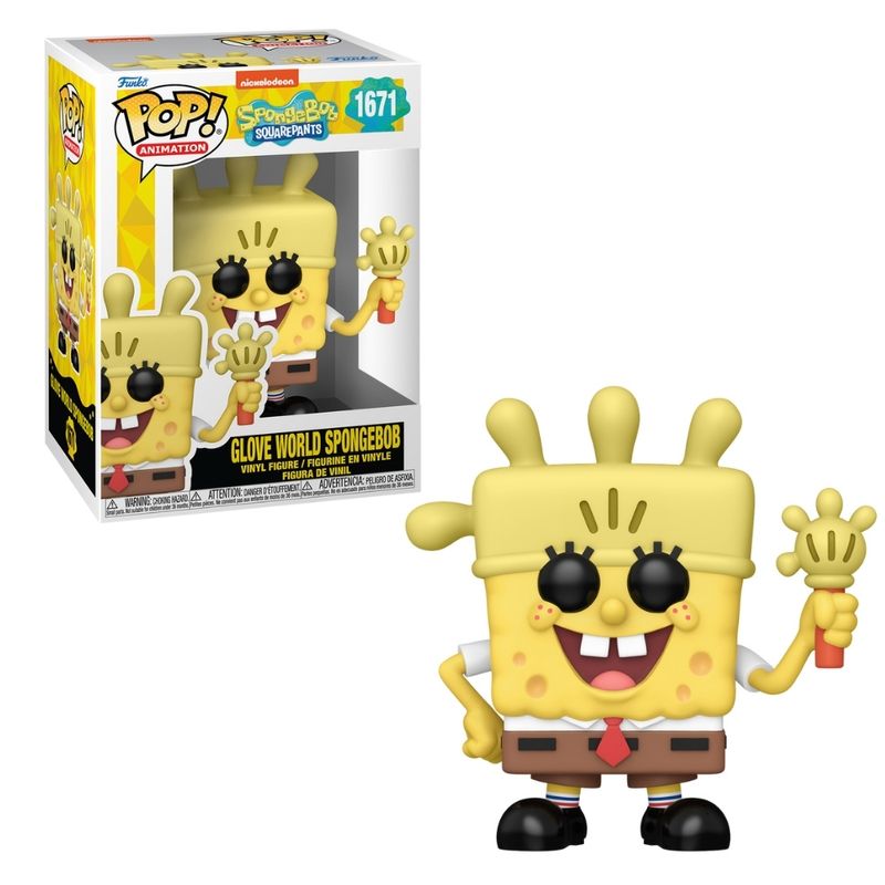 Boneco---Funko-Pop---Bob-Esponja-25-Anos---Bob-Esponja-Mundo-da-Luva---Candide-1