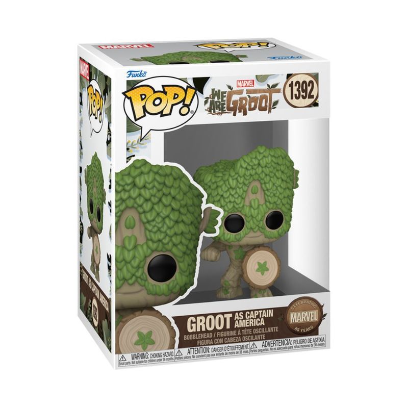 Figura-Com-Cabeca-Oscilante---Funko---Marvel---85-Anos---Groot-Como-Capitao-America---Candide-1