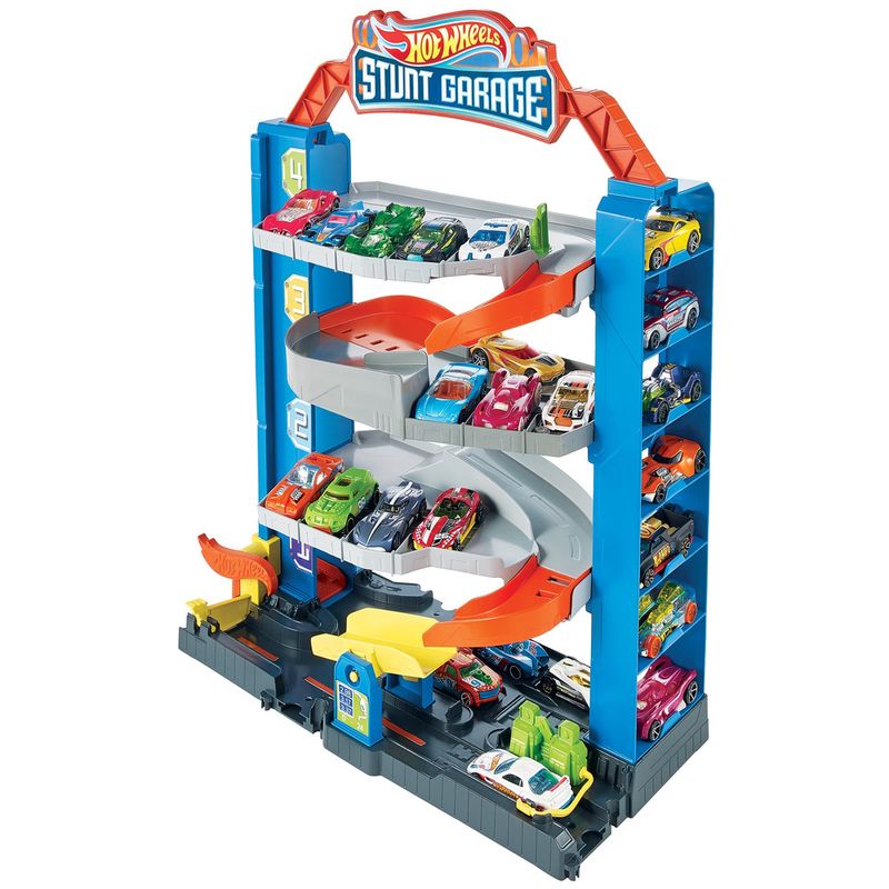 Pista-e-Veiculo---Hot-Wheels---City-Garagem---Mattel-0