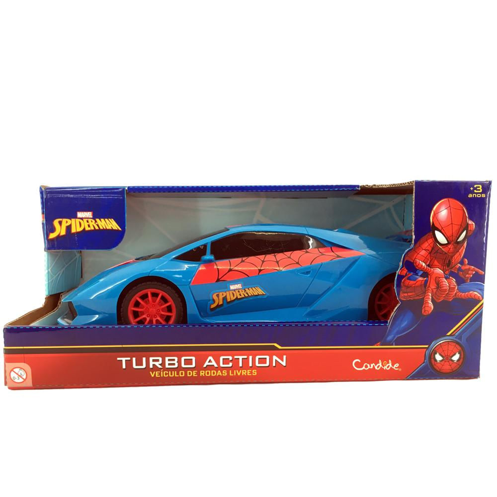 Veiculo Roda Livre Homem-Aranha Turbo Action - PBKIDS Brinquedos