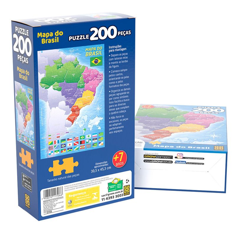 Quebra-Cabeca---200-Pecas---Mapa-do-Brasil---Grow-1