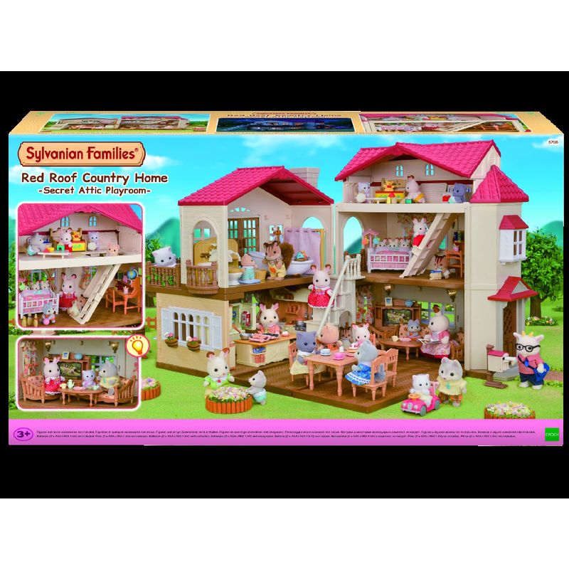 Playset---Sylvanian-Families---Casa-Telhado-Vermelho---Sotao-Secreto---Epoch-3