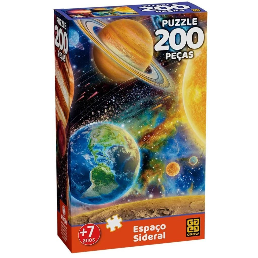スキー Hal2001 X Quebra-Cabeça 200 Peças - Espaço Sideral - Grow - Ri Happy