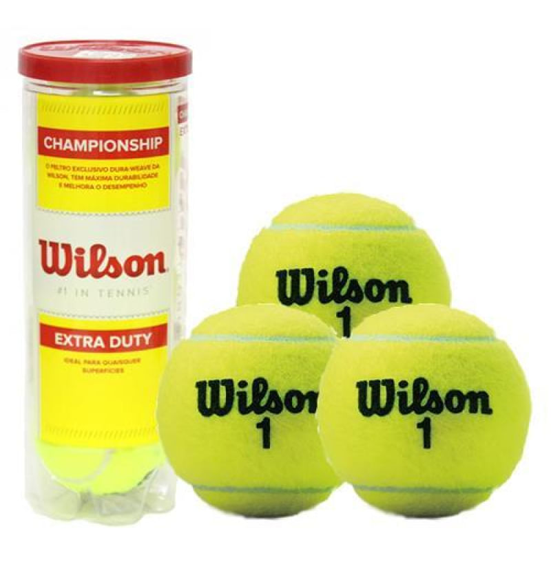 Bola Tênis Championship com 03 Unidades Wilson PBKIDS Brinquedos