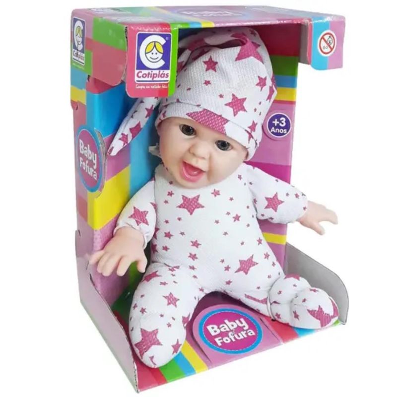 BONECA BABY FOFURA COM TOUCA 2587 COTIPLAS - Ri Happy