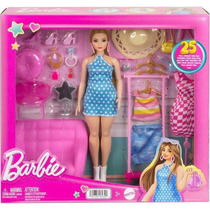 Barbie Fashion Filme GUARDA-ROUPA de Moda Mattel HPL78 Ri Happy