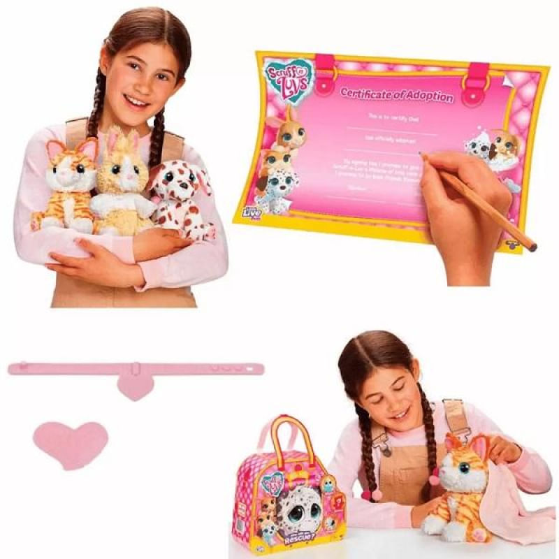 Adotados Surpresa SCRUFF a LUVS Real PETS FUN F0122-6 - Ri Happy