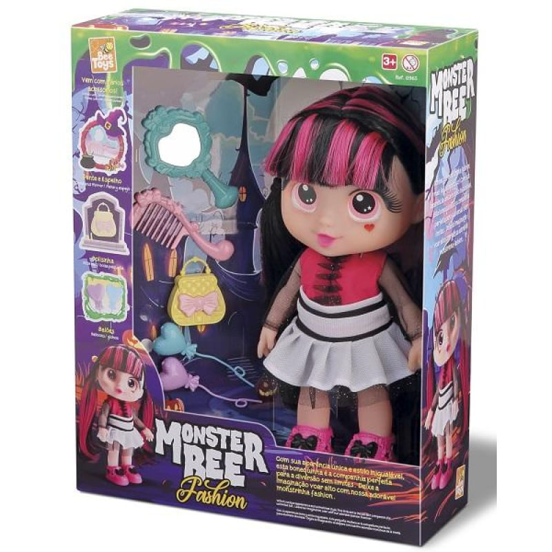Boneca Monster Bee Fashion Vampira Bee TOYS - PBKIDS Brinquedos