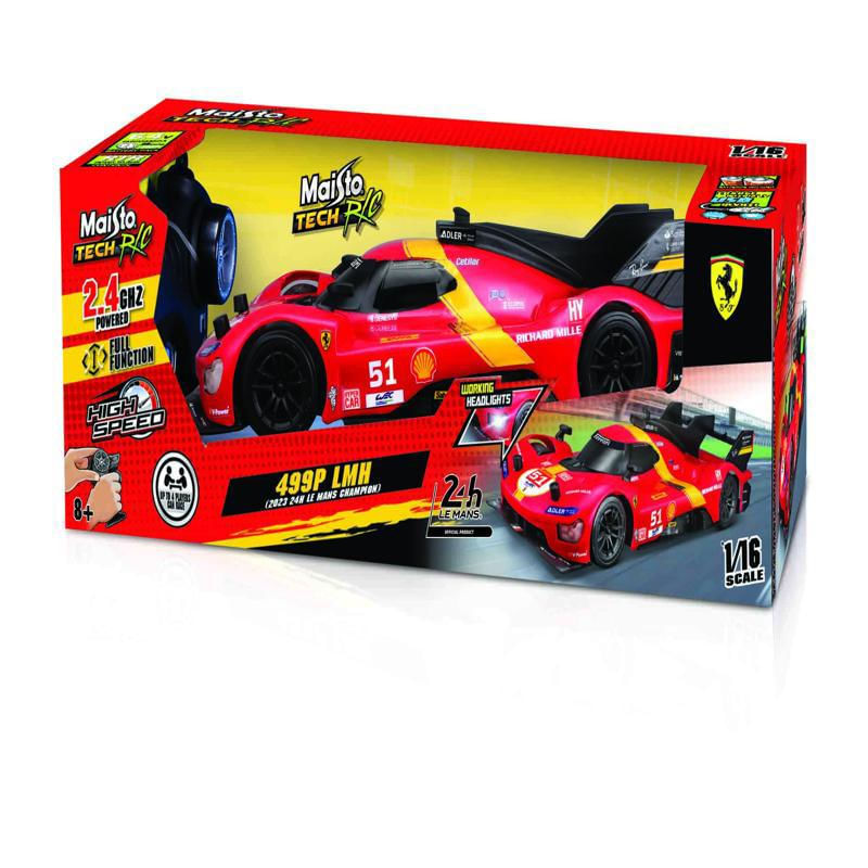 Carrinho---R-C---1-16---Ferrari---499P-LMDH---Vermelho---Maisto-1