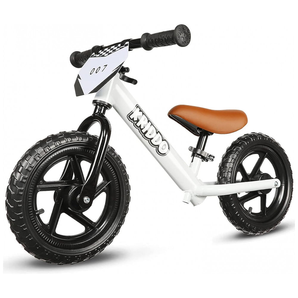 Bicicleta sem Pedal para Crianças de 2 a 5 Anos, KRIDDO, Branca
