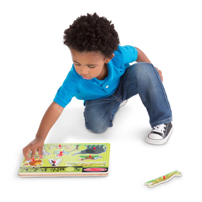 Confira Quebra Cabeça Sonoro - Zoo - Madeira - Melissa E Doug