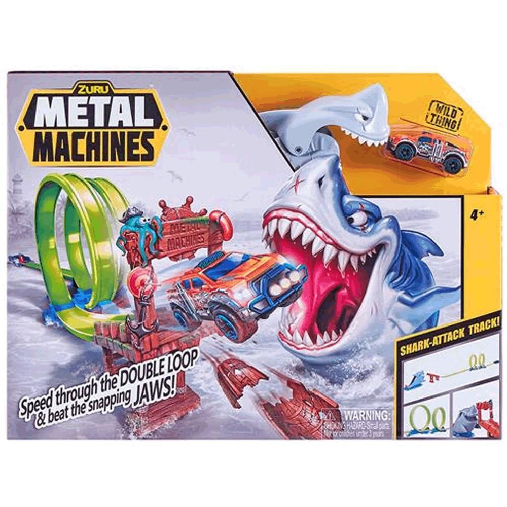 Lançador Pista Metal Machines Shark Attack - Candide - Ri Happy