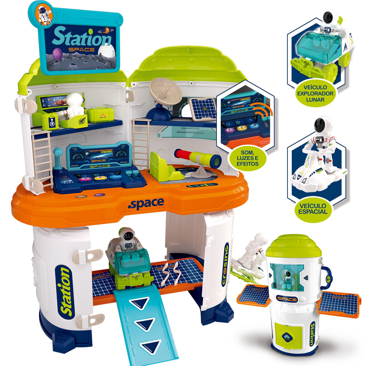 Bancada Infantil Estação Espacial Luz Som SpaceS Replay Kids - Ri