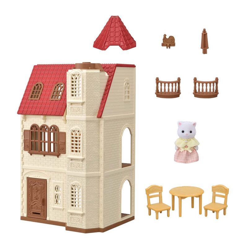 Sylvanian-Families---Casa-com-Torre-e-Telhado---Epoch-0