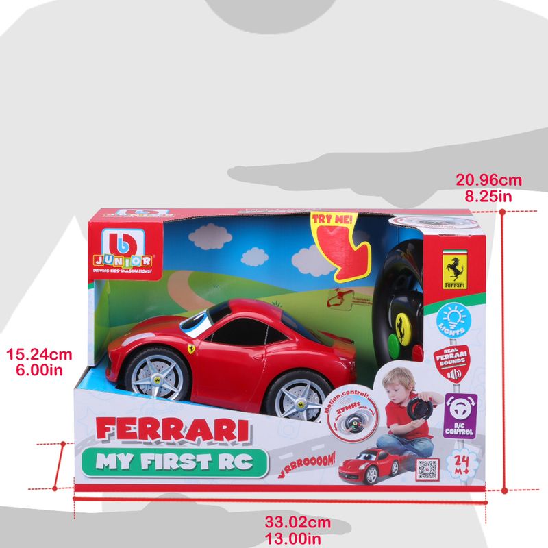 Carrinho-de-Controle-Remoto---Ferrari---My-First-RC---Bburago-3