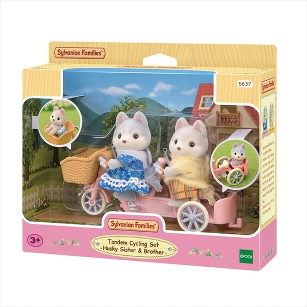 Sylvanian Families Conj Bicicleta Dupla Irmã/Irmão Huskys - Ri Happy