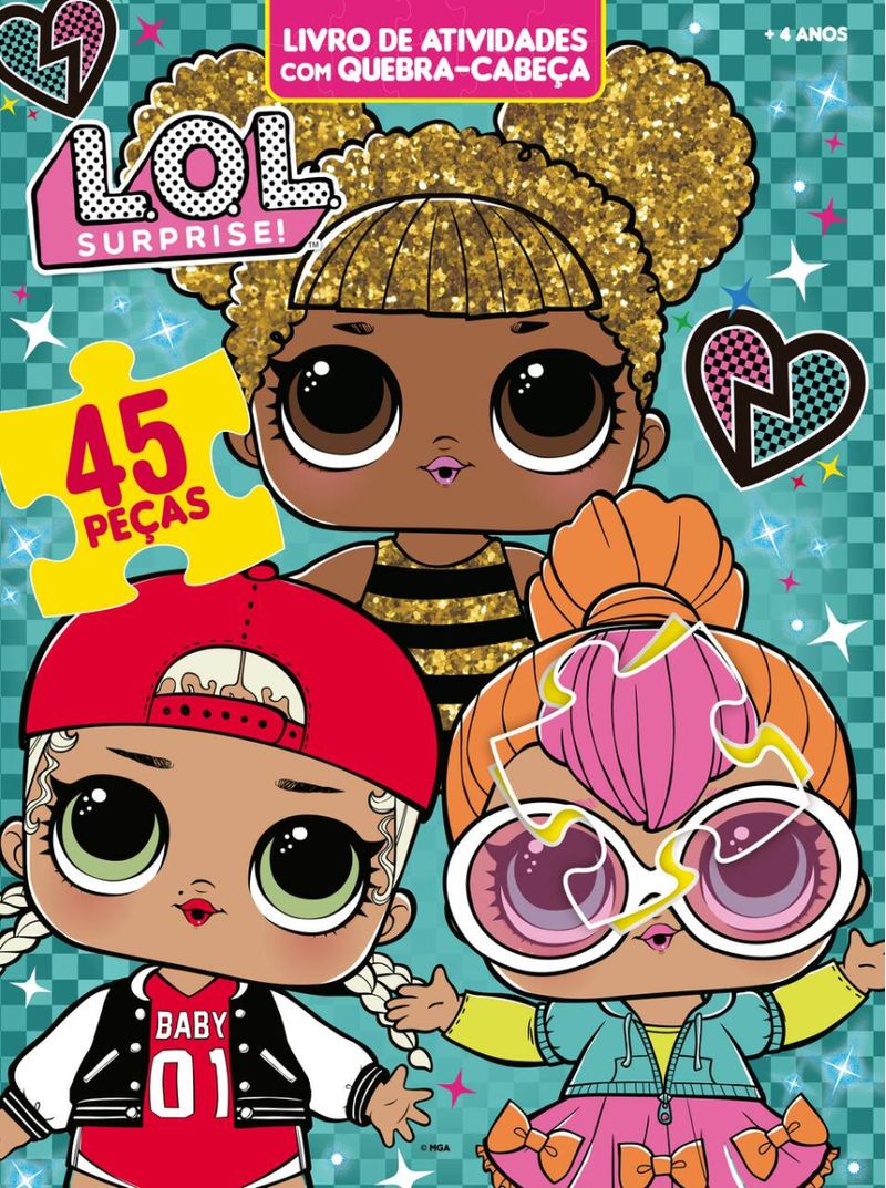 LOL Surprise Livro de Atividades com Quebra-Cabeça Ri Happy