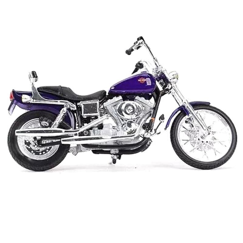 Miniatura Moto Fxdwg Dyna Wide Glide 2001 1/18 Roxo Maisto