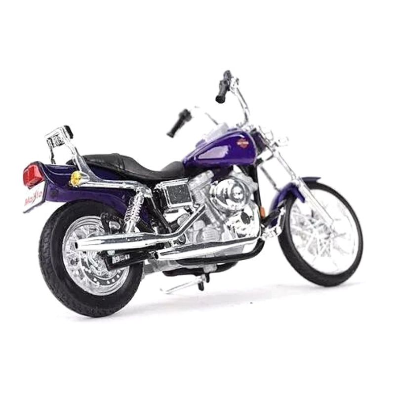 Miniatura Moto Fxdwg Dyna Wide Glide 2001 1/18 Roxo Maisto
