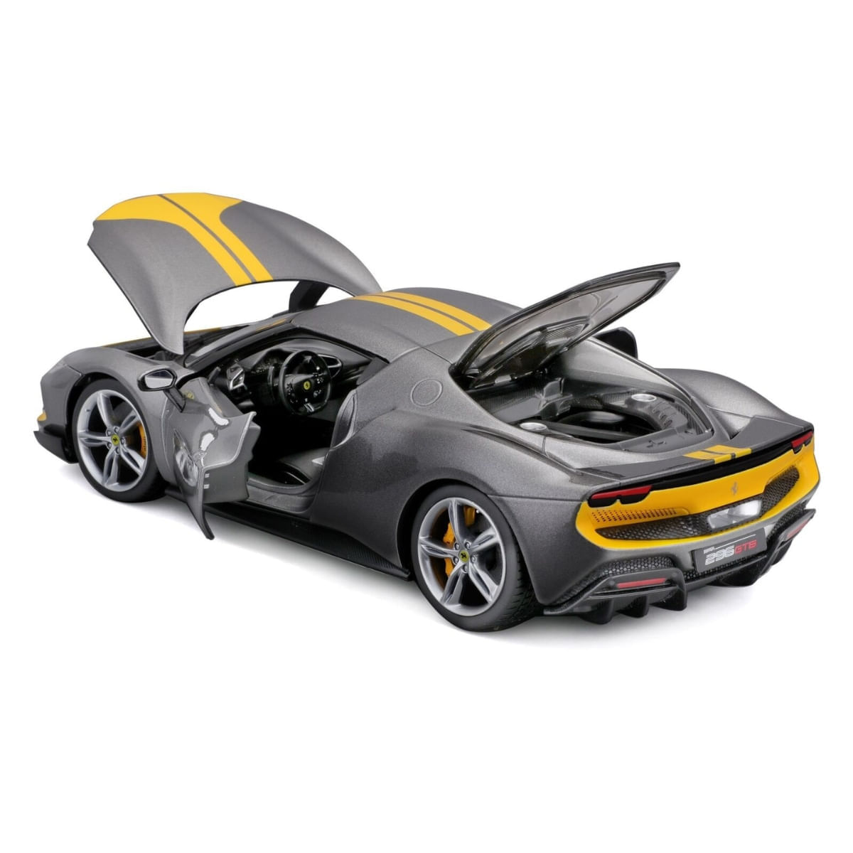 Burago フェラーリ 296 GTB アセット フィオラノ 1/18 グレー Miniatura Carro Ferrari 296 Gtb Assetto Fiorano 1/18 Cinza Bburago