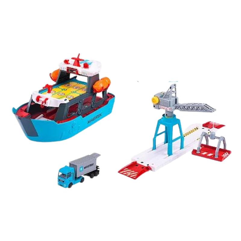 Playset Navio de Carga Logístico MAERSK com Veículo Creatix