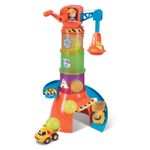 Pista-com-Mini-Veiculo---5-em-1---Volvo-Stacking-Crane---Maisto-0
