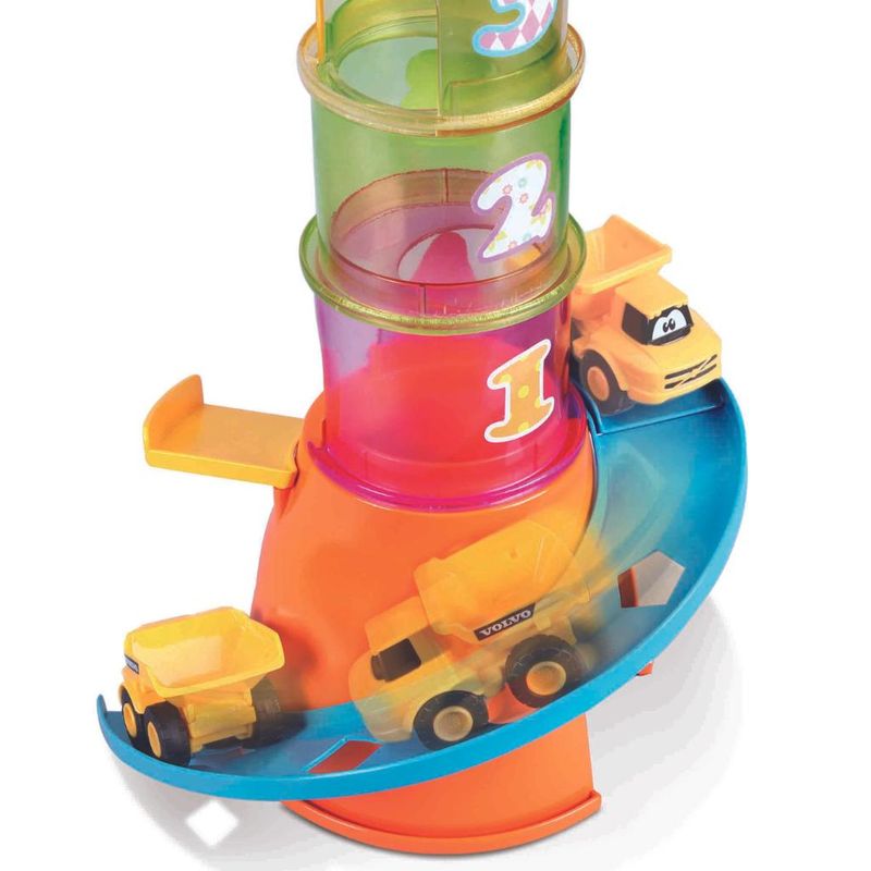 Pista-com-Mini-Veiculo---5-em-1---Volvo-Stacking-Crane---Maisto-2