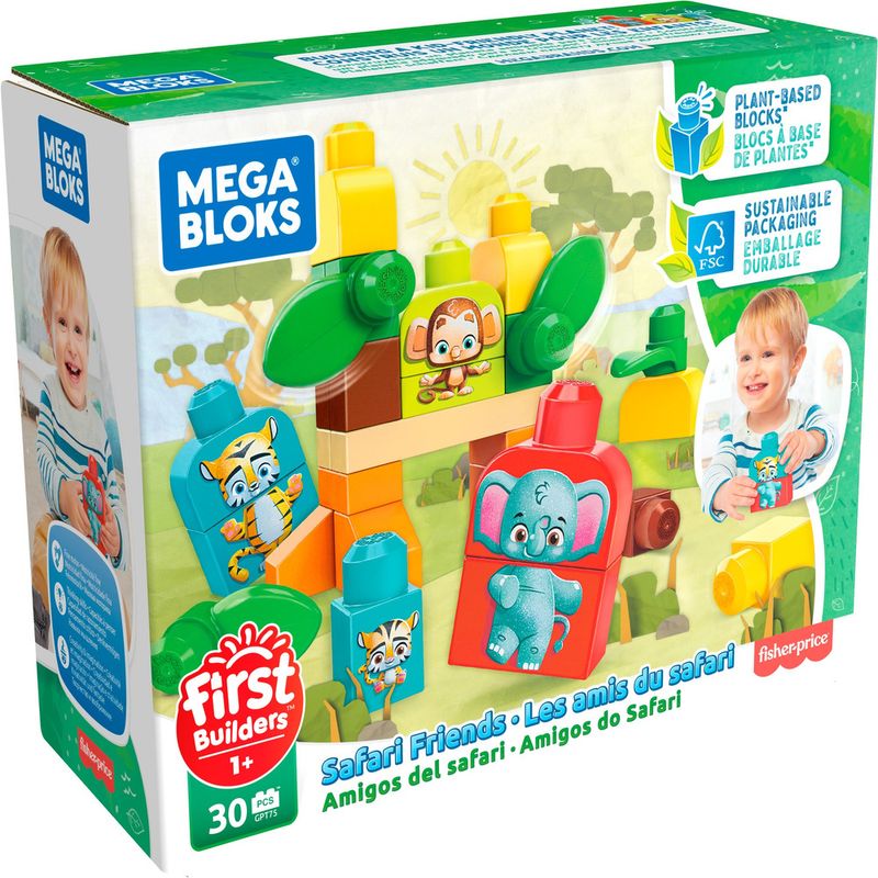 Blocos-de-Encaixe---Mega-Bloks---First-Builders---Amigos-da-Floresta-Sustentavel---Mattel-0