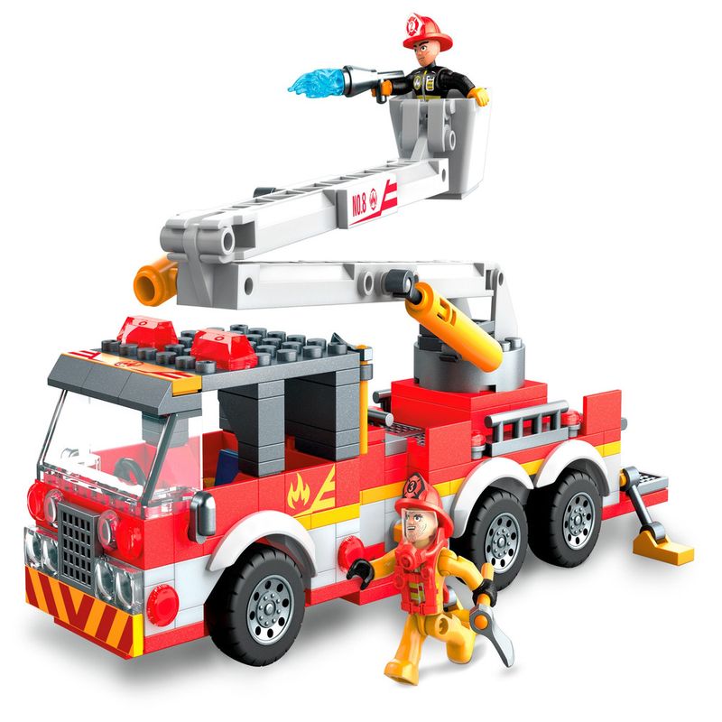 Blocos-de-Encaixe---Mega-Construx---Wonder-Builders---Caminhao-de-Bombeiro---Mattel-1