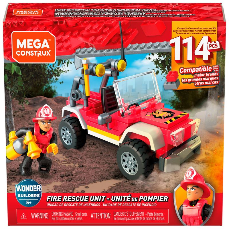 Blocos-de-Encaixe---Mega-Construx---Wonder-Builders---Caminhao-de-Bombeiros---Mattel-3