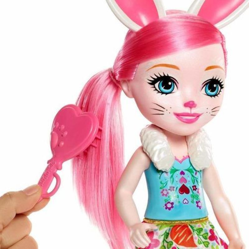 Boneca Enchantimals Bree Bunny E Twist De 30cm Cabelo Rosa Ri Happy