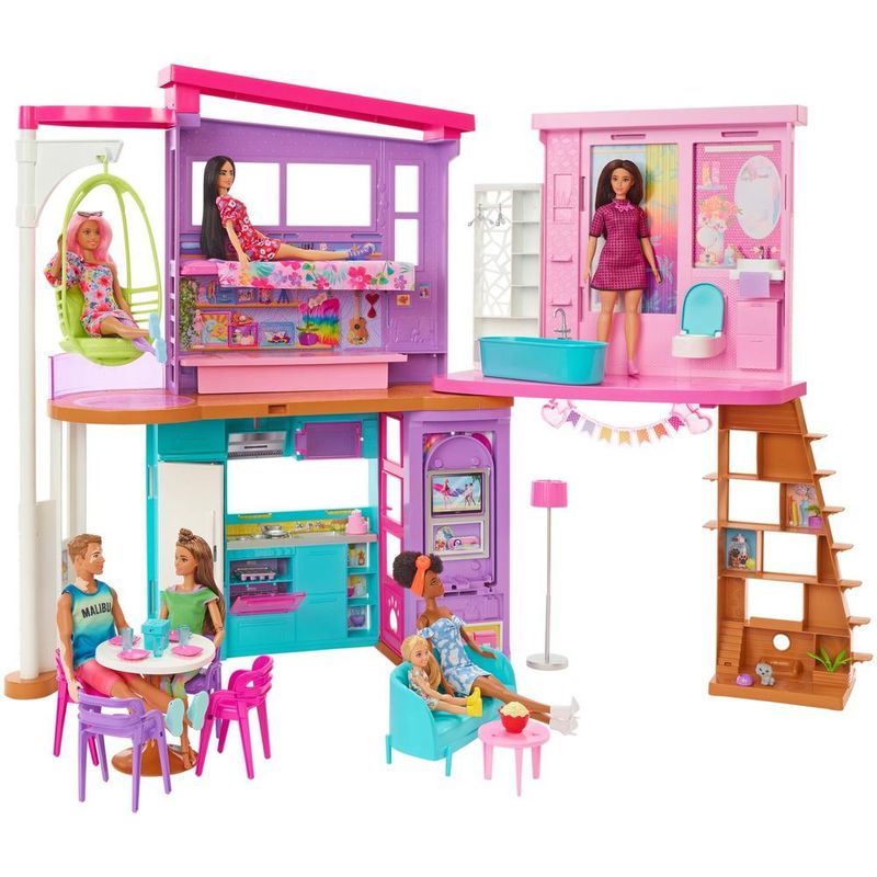 Playset---Barbie---Nova-Casa-De-Ferias-Malibu---Colorida---Mattel-1