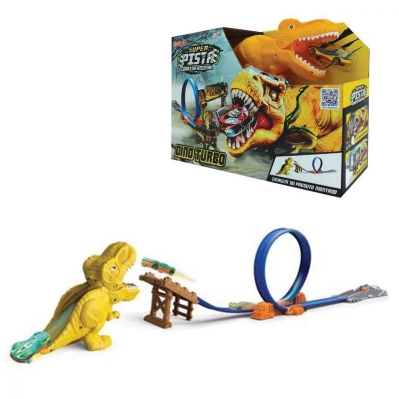 Pista Dino Looping Turbo Com Carrinho - Toyng 043372 - Ri Happy