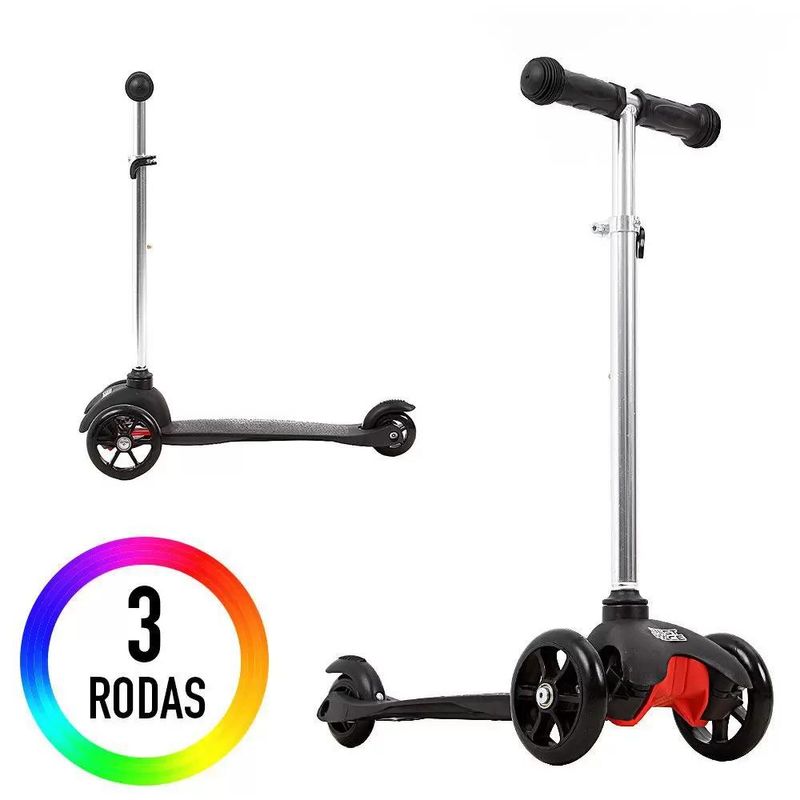 Preto Best Race Patinete 3 Rodas - BBR TOYS R2955 - Ri Happy