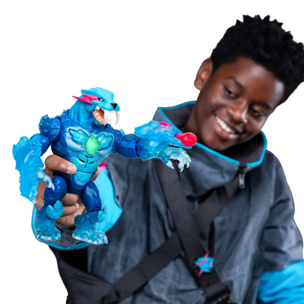 Confira Boneco Colecionável - Cryo Lab MrBeast Lab - Azul