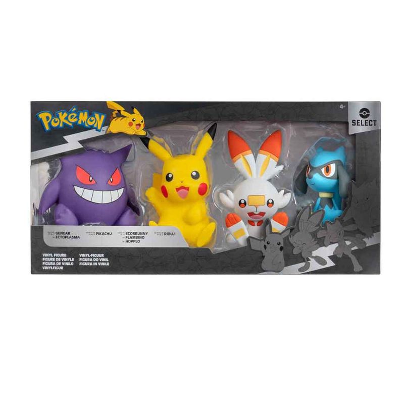 Figura-em-Vinil---Pack-com-4---4W2---Gengar---Pikachu---Scorbunny---Riolu---Sunny-2