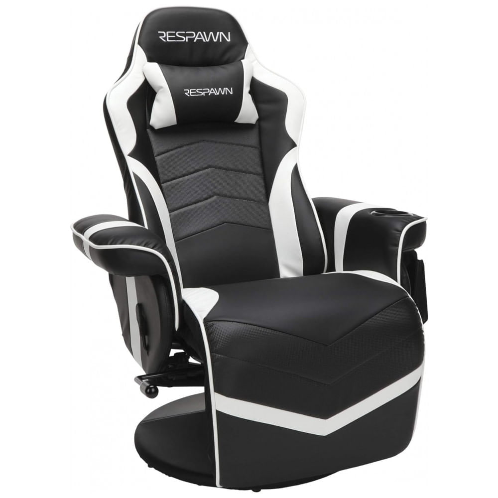 Respawn 900 Cadeira De Escritorio Gamer Giratoria E Reclinavel Branca E Preta