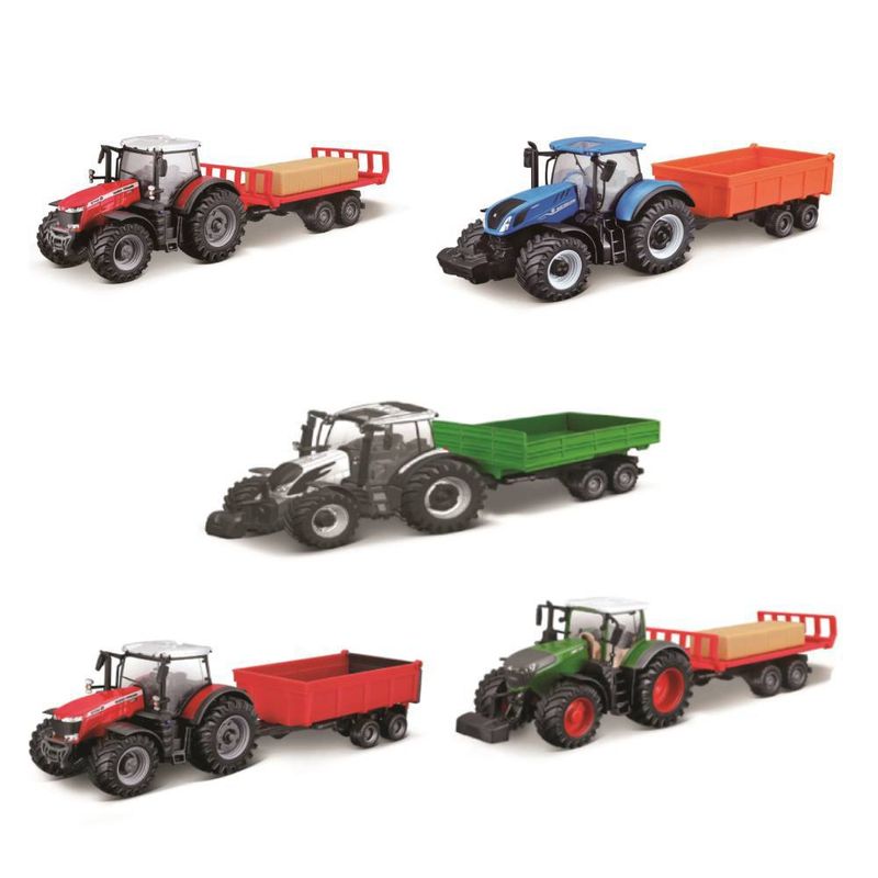 Carrinho---Mini-Work-Machines---Motor-Tractor-Trailer---Sortido---Maisto-0