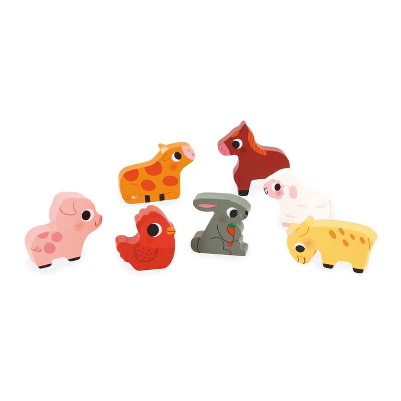 Quebra-Cabeca-3D---Encaixa-Formas---Animais-da-Fazendinha---Janod-2