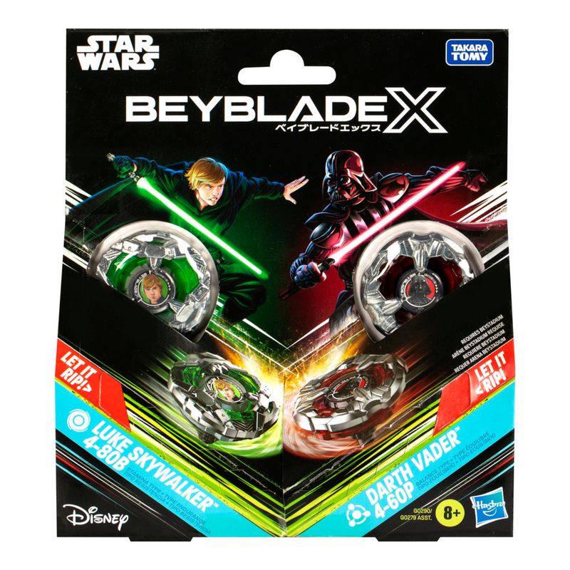 Lancador-e-Piao---Beyblade-X-e-Star-Wars---Luke-Skywalker-4-80B-vs-Darth-Vader-4-60B---Hasbro-2